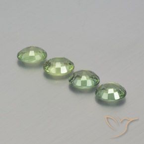 Gemas de Zafiro Verde salvia claro natural de 1.76 ct, Ovalada, VS