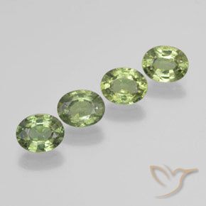 Gemas de Zafiro Verde bosque natural de 1.69 ct, Ovalada, VS