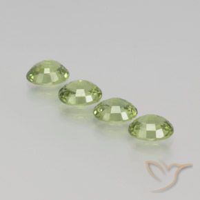 Gemas de Zafiro Verde muy claro natural de 1.88 ct, Ovalada, VS