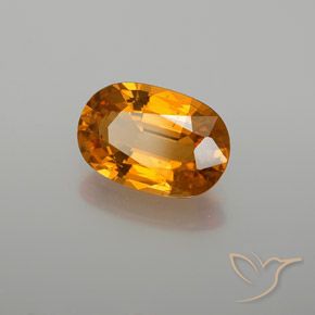 Zafiro Naranja terroso natural de 2.91 ct, Corte Óvalo, VS