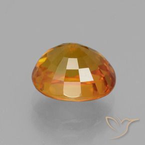 Zafiro Naranja claro natural de 3.06 ct, Ovalada, VS-SI