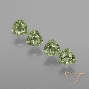 Gemas de Zafiro Verde bosque claro natural de 1.71 ct, Trillón, VS