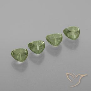 Gemas de Zafiro Verde bosque claro natural de 1.71 ct, Trillón, VS