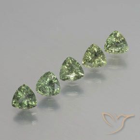 Gemas de Zafiro Verde salvia claro natural de 1.96 ct, Trillón, VS
