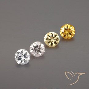 Gemas de Zafiro Multicolor natural de 1.46 ct, Redondo, VS