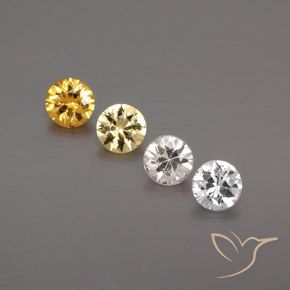 Gemas de Zafiro Multicolor natural de 1.46 ct, Redondo, VS