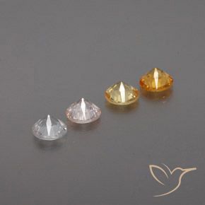 Gemas de Zafiro Multicolor natural de 1.46 ct, Redondo, VS