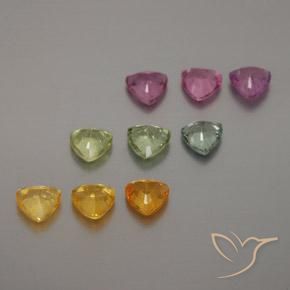Gemas de Zafiro Multicolor natural de 2.83 ct, Trillón, VS