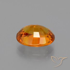 Zafiro Naranja oscuro natural de 3.65 ct, Ovalada, VS-SI