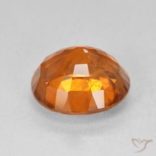 Zafiro Naranja oscuro natural de 7.50 ct, Ovalada, SI