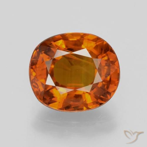 4.98ct Natural Naranja fuego Zafiro, Ovalada, VS-SI