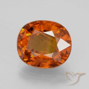 Zafiro Naranja fuego natural de 4.98 ct, Ovalada, VS-SI