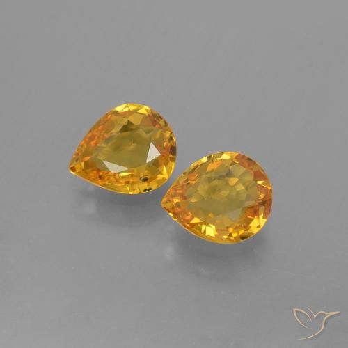 1.33ctw Natural Dorado oscuro Zafiro, En forma de pera, VVS-VS
