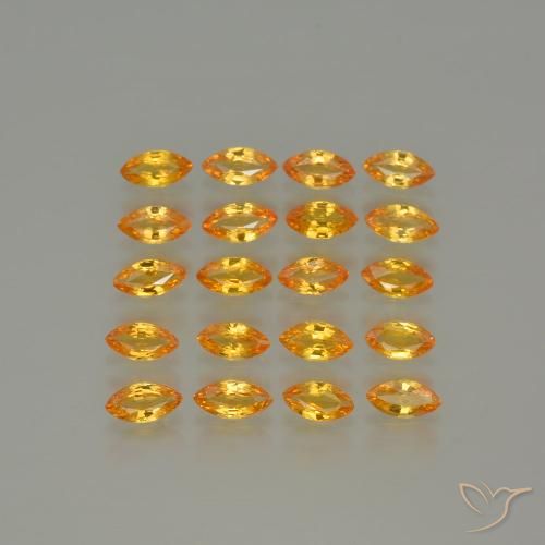 3.68ctw Natural Dorado naranja intenso Zafiro, Marquesa, VVS-VS