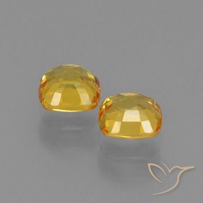 Gemas de Zafiro Dorado natural de 1.05 ct, Forma Cojín, VVS-VS