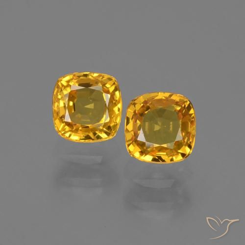 1.16ctw Natural Naranja albaricoque Zafiro, Forma Cojín, VS