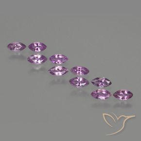 Gemas de Zafiro Púrpura lila natural de 1.78 ct, Marquesa, VS