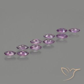 Gemas de Zafiro Púrpura lila natural de 1.78 ct, Marquesa, VS