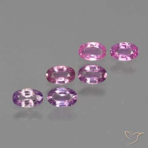 Gemas de Zafiro Púrpura rosado natural de 1.69 ct, Ovalada, VS
