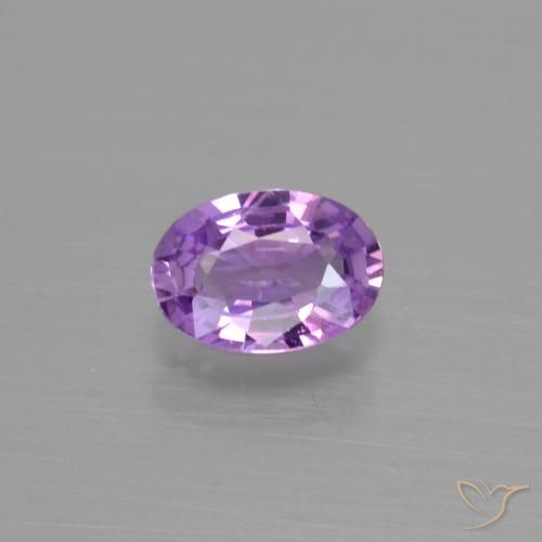 0.57ct Natural Violeta púrpura Zafiro, Ovalada, VS