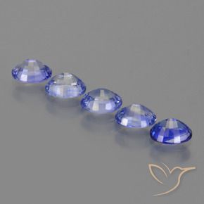 Gemas de Zafiro Azul púrpura eléctrico natural de 2.32 ct, Ovalada, VS