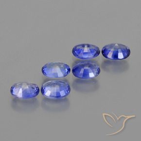 Gemas de Zafiro Azul violeta natural de 2.43 ct, Ovalada, VS
