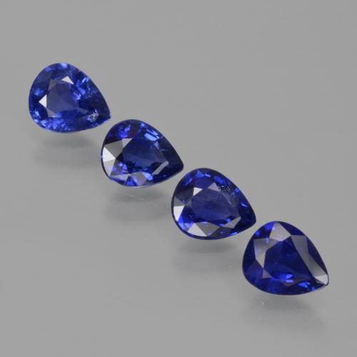 Gemas de Zafiro Azul real natural de 2.35 ct, En forma de pera, VS