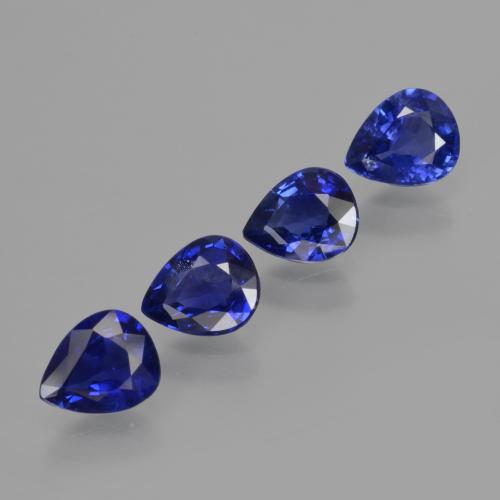 Gemas de Zafiro Azul real natural de 2.35 ct, En forma de pera, VS