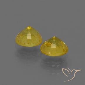 Gemas de Zafiro Amarillo púrpura natural de 1.02 ct, Redondo, VS