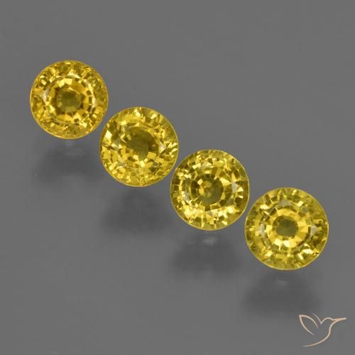 1.97ctw Natural Dorado amarillento Zafiro, Redondo, VS