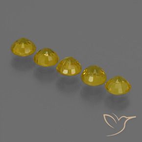Gemas de Zafiro Amarillo púrpura natural de 2.51 ct, Redondo, VS