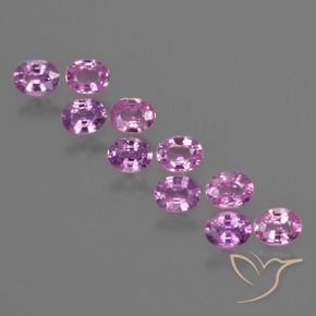 Gemas de Zafiro Púrpura eléctrico natural de 2.31 ct, Ovalada, VS