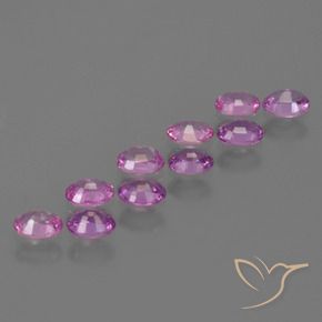 Gemas de Zafiro Púrpura eléctrico natural de 2.31 ct, Ovalada, VS