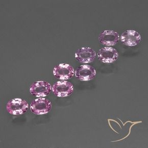 Gemas de Zafiro Púrpura-violeta rosáceo claro natural de 2.29 ct, Ovalada, VS