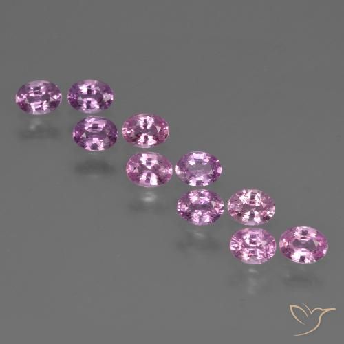 Gemas de Zafiro Púrpura claro medio natural de 1.94 ct, Ovalada, VS