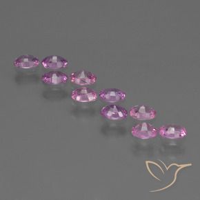 Gemas de Zafiro Púrpura claro medio natural de 1.94 ct, Ovalada, VS