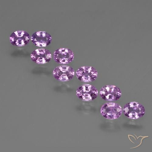Gemas de Zafiro Púrpura violeta natural de 2.29 ct, Ovalada, VS