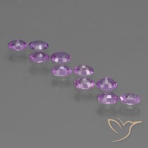 Gemas de Zafiro Púrpura violeta natural de 2.29 ct, Ovalada, VS