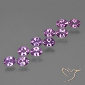 Gemas de Zafiro Púrpura oscuro medio natural de 2.28 ct, Ovalada, VS