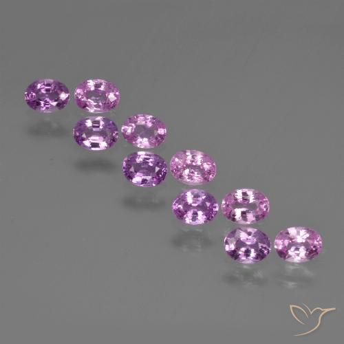 Gemas de Zafiro Púrpura medio natural de 1.94 ct, Ovalada, VS