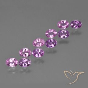Gemas de Zafiro Púrpura medio natural de 1.94 ct, Ovalada, VS