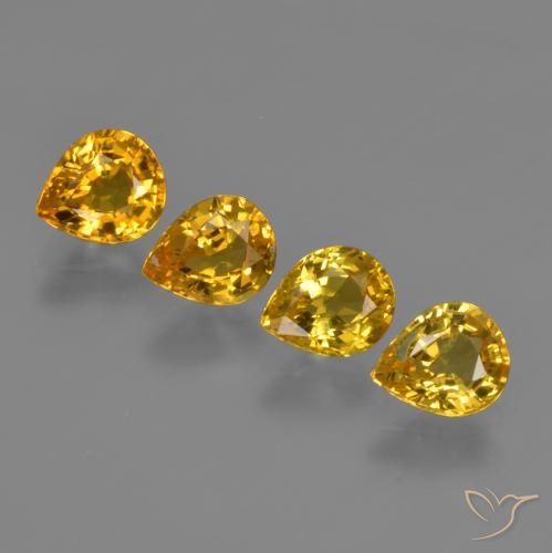 2.78ctw Natural Dorado Zafiro, En forma de pera, VS