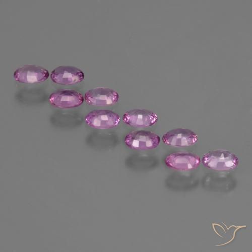 Gemas de Zafiro Púrpura rosáceo intenso natural de 2.11 ct, Ovalada, VS