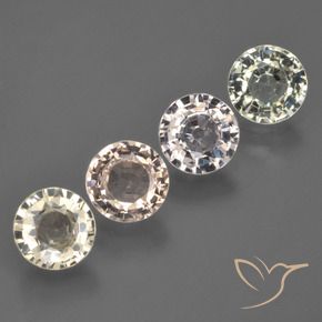 Gemas de Zafiro Multicolor natural de 3.26 ct, Redondo, VS
