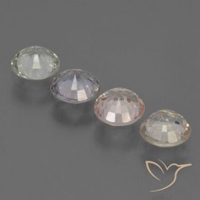 Gemas de Zafiro Multicolor natural de 3.26 ct, Redondo, VS