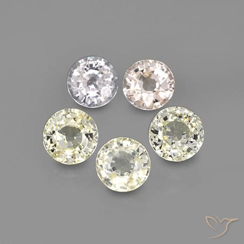 Gemas de Zafiro Multicolor natural de 4.31 ct, Redondo, VS