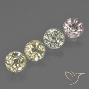 Gemas de Zafiro Multicolor natural de 3.15 ct, Redondo, VS
