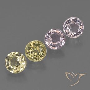 Gemas de Zafiro Multicolor natural de 3.60 ct, Redondo, VS