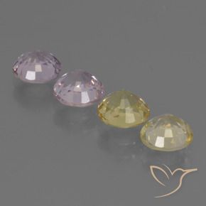 Gemas de Zafiro Multicolor natural de 3.60 ct, Redondo, VS