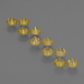Gemas de Zafiro Amarillo púrpura natural de 2.50 ct, Corte Redondo, VS